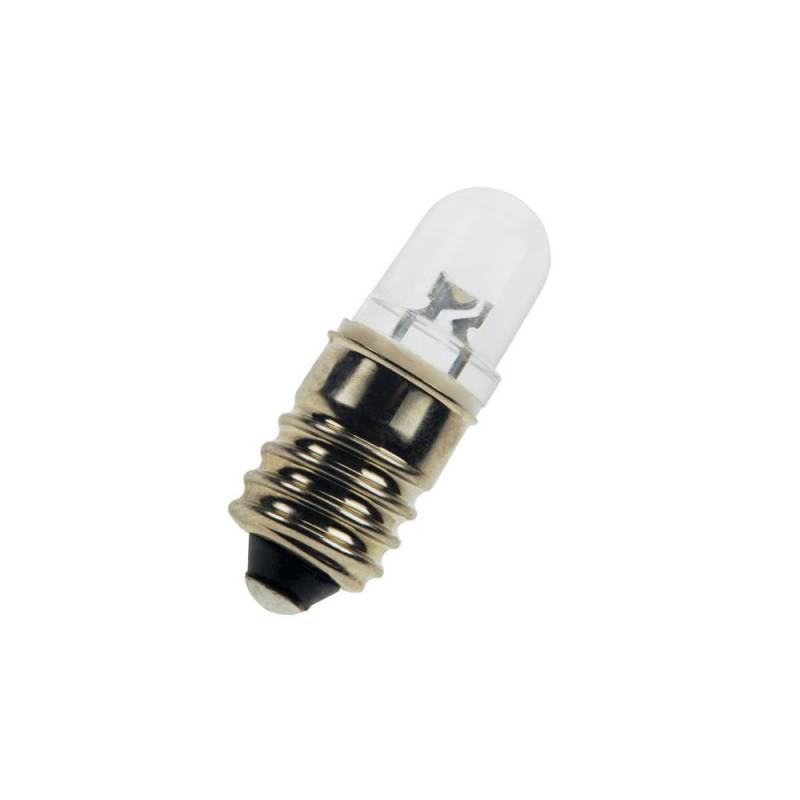 White LED lamp E10 for control panel 6/12/28 V