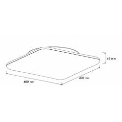 Dimensions Square led ceiling light 4000x400x68 mm