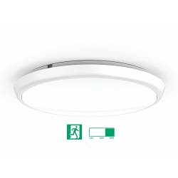Plafoniera LED tonda Ø300 mm con Emergenza Integrata e Colori Selezionabili