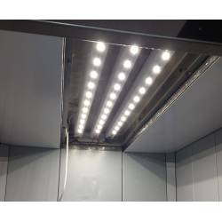 LED bar installed in a elevator cabin
