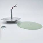 Recessed Round 12 LED Vulcan Spotlight 105/15 with mounting components