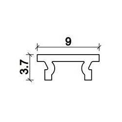  Dimensions cover LED Profile NP064 9x3,7 mm