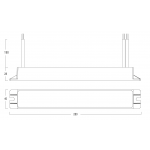 Dimensions AL150-IP LED power supply 280x40x28 mm
