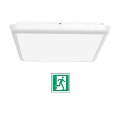 Square led ceiling light 300x300 mm - Integrated Emergency - 18 W