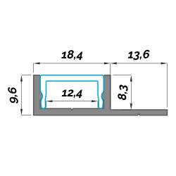 Dimensions LED Profile NP0132 32x9,6 mm
