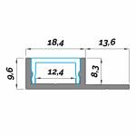 Dimensioni Profilo LED NP0132 32x9,6 mm