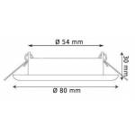 Dimensioni ghiera Tonda Ø 80 mm, foro incasso Ø 50 mm, altezza 30 mm