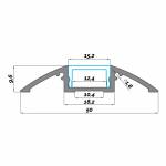 Dimensions LED Profile NP015 50x9,6 mm
