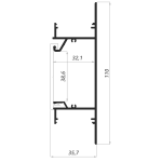 Dimensions LED Profile NP0292 110x35,7 mm