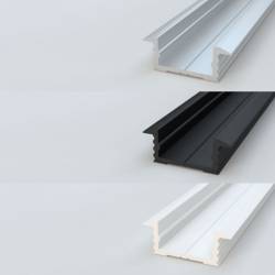 Finiture alluminio, bianca e nera Profilo LED NP012