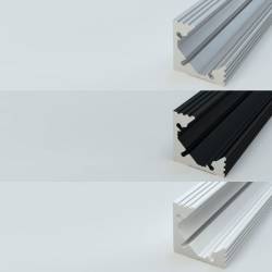 Aluminium, white and black finishes LED Profile NP014