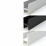 Aluminium, white and black finishes LED Profile NP016
