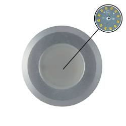 Kit 2 Recessed Round 12 LED Spotlight 53-85  hole ø 55 mm - 2,87 W + power supply, extentions, wirings