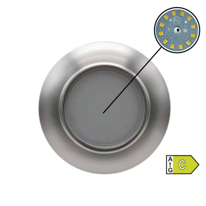 Faretto 12 LED d'appoggio rotondo VULCANO - 2,87 W - diametro 85 mm