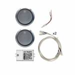 Kit 2 Faretti 12 LED 53-65 da incasso tondi - foro ø 55 mm 2,87 W + alimentatore, prolunghe e cablaggi