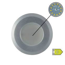 Kit 3 Recessed Round 12 LED Spotlight 53-85 - hole  ø 55 mm 2,87 W + power supply, extentions, wirings
