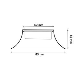 Kit 2 surface-mounted 12 LED VULCAN Spotlights 85-15 2,87 W + power supply, extentions, wirings