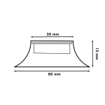 Kit 4 surface-mounted 12 LED VULCAN Spotlights 85-15 2,87 W + power supply, extentions,  wirings