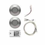 Kit 2 Faretti 12 Led VULCANO 105-15 da appoggio 2,87 W + alimentatore, prolunghe e cablaggi