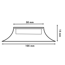 Kit 3 Faretti 12 Led VULCANO 105-15 da appoggio 2,87 W + alimentatore, prolunghe e cablaggi