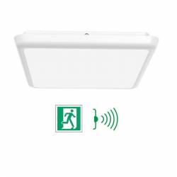 Square LED ceiling light 300x300 mm - INTEGRATED EMERGENCY and SENSOR - 18 W