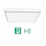 Square LED ceiling light 300x300 mm - INTEGRATED EMERGENCY and SENSOR - 18 W