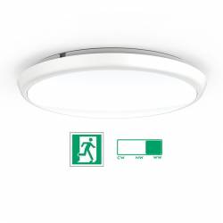 Round LED ceiling light Ø250 mm with INTEGRATED EMERGENCY and SELECTABLE COLOR TEMPERATURE