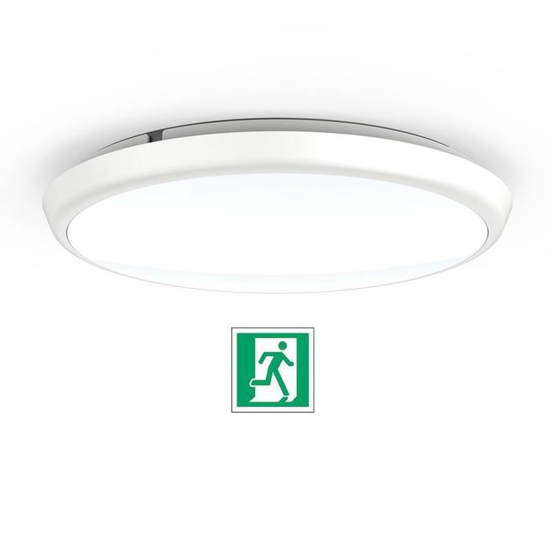 Plafoniera LED tonda Ø300 mm con EMERGENZA INTEGRATA - 18 W