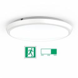 Plafoniera LED tonda con EMERGENZA INTEGRATA e COLORI SELEZIONABILI