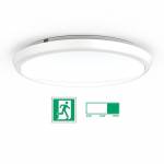 Plafoniera LED tonda Ø300 mm con EMERGENZA INTEGRATA e COLORI SELEZIONABILI