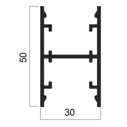 Dimensioni Profilo LED in alluminio NPH-B
