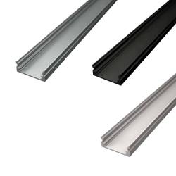 Aluminium Led Profile NP185 finishing black white and aluminium