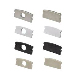 Plastic caps for Aluminium Led Profile NP185 - finishing silver, grey, black, white