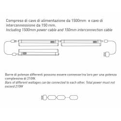 Connection Led Reglette T5 with switch CCT - 18W 1178 mm
