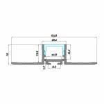 Dimensioni Profilo LED in alluminio NP0181