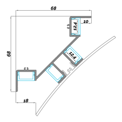 Dimensioni Aluminium LED Profile NP019/6