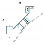 Dimensioni Aluminium LED Profile NP019/6