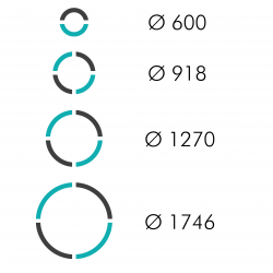 Available Diameters Aluminium LED Profile NPH-M bendable single-emission