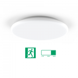 Plafoniera LED tonda Ø300 mm -  Emergenza Integrata - 18 W - fissaggio a rotazione