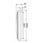 Dimensioni Plafoniera LED tonda Ø250x48 mm 