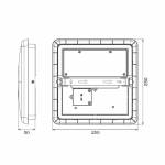 Dimensioni Plafoniera led quadrata 250x250x50 mm