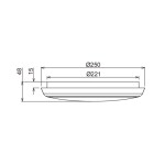 Dimensions of Round LED Ceiling Light Ø250 × 48 mm