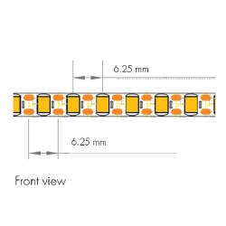 Flex Strip LED 2835 24V 120led/m 9,6W 5mm 1350lm/m IP20 | Nauled Srl